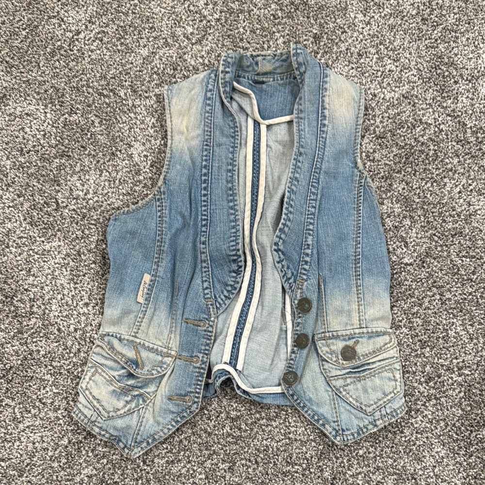 Stylish Blue Denim Vest